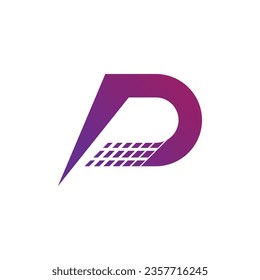 Abstract Vector Letter D and Pixel Logo Design.