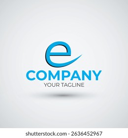 Abstract Vector Letter E Logo Design Template
