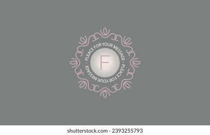 Resumen de la letra vectorial F logotipo. Concepto vectorial para boutique, hotel, restaurante, floristería, joyería, moda, vino, heralería, emblema.