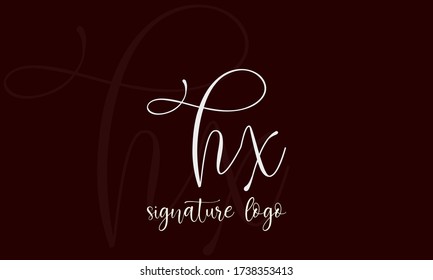 Letra abstracta vectorial HX XH O H X Logotipo de monograma moderno vinculado
