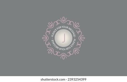 Resumen del logotipo de la letra vectorial J. Concepto vectorial para boutique, hotel, restaurante, floristería, joyería, moda, vino, heralería, emblema.