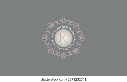 Abstract vector letter K logo. Vector concept for boutique, hotel, restaurant, flower shop, jewelry, fashion, wine, heraldry, emblem.