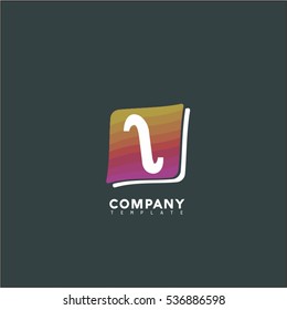 Abstract Vector Letter L Design Template. Creative Concept Icon. Colorful Square Logo.