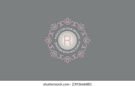 Resumen de la letra vectorial R logotipo. Concepto vectorial para boutique, hotel, restaurante, floristería, joyería, moda, vino, heralería, emblema.