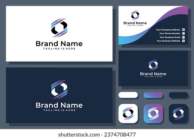 abstract vector letter S pixel logo