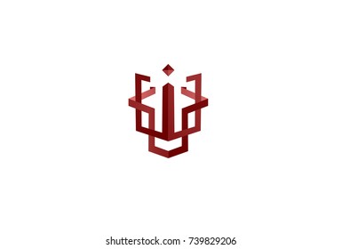 Abstract vector, letter type, corporation