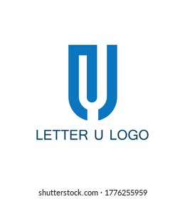 Abstract vector letter u logo. Letter u icon. Stock illustration
