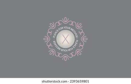 Resumen del logotipo de la letra vectorial X. Concepto vectorial para boutique, hotel, restaurante, floristería, joyería, moda, vino, heralería, emblema.