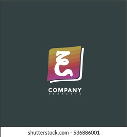 Abstract Vector Letter Z Design Template. Creative Concept Icon. Colorful Square Logo.