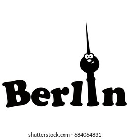 Abstract Vector Lettering of City Berlin, Germany