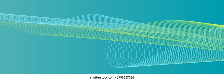 Abstract vector light blue modern corporate concept background with light yellow color pattern, white editable wavy net motif eps 10