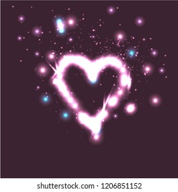 abstract vector light heart