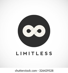 Abstract Vector Limitless Symbol, Icon or a Logo Template. Soft Shadows. Isolated.