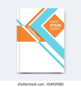 Abstract vector line design for cover, poster, banner, flayer, business card, magazine annual report, title page, brochure template layout or booklet .A4 size with geometric shapes on white background
