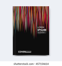 Abstract vector line design for cover, poster, banner, flayer, business card, magazine annual report, title page, brochure template layout or booklet .A4 size with geometric shapes on white background