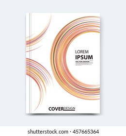 Abstract vector line design for cover, poster, banner, flayer, business card, magazine annual report, title page, brochure template layout or booklet .A4 size with geometric shapes on white background