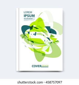 Abstract vector line design for cover, poster, banner, flayer, business card, magazine annual report, title page, brochure template layout or booklet .A4 size with geometric shapes on white background