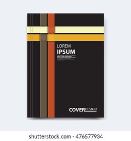 Abstract vector line design for cover, poster, banner, flayer, business card, magazine annual report, title page, brochure template layout or booklet .A4 size with geometric shapes on white background