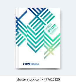Abstract vector line design for cover, poster, banner, flayer, business card, magazine annual report, title page, brochure template layout or booklet.A4 size with simple geometric shapes