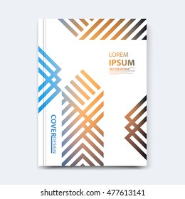 Abstract vector line design for cover, poster, banner, flayer, business card, magazine annual report, title page, brochure template layout or booklet.A4 size with simple geometric shapes
