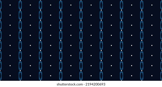 Abstract vector line shapes geometric motif basic pattern continuous ornate background. Modern fabric design textile swatch ladies dress, man shirt all over block print. Blue white colours palette.