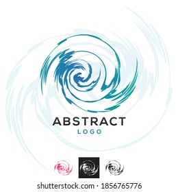Abstract Vector Line Vortex, Black Hole Logo.