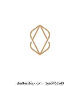 Abstract vector linear monogram , jewelry vector logo