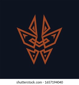 Logotipos abstractos de lineares vectoriales como mariposas. Vectores nítidos