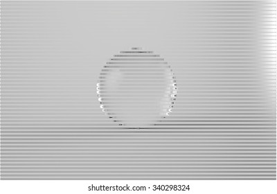 Abstract Vector Lined Glass Ball Sphere illustration Halftone Dotwork