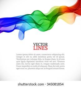 Abstract vector lines. Colorful background for your template, brochure, poster, or business presentation design. 
