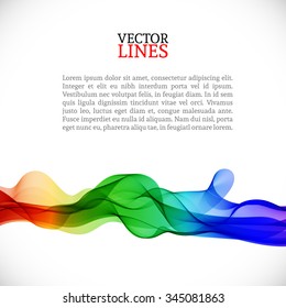 Abstract vector lines. Colorful background for your template, brochure, poster, or business presentation design. 