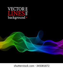 Abstract vector lines. Colorful background for your template, brochure, poster, or business presentation design. 