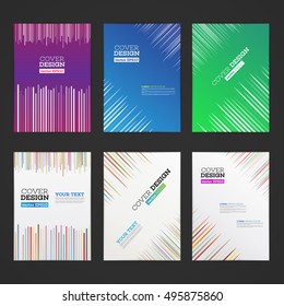 Abstract vector lines design for flyer, business card, poster, banner, cover. Brochure template. Flyer design template. Beautiful design and layout. A4 size with simple colorful line shapes