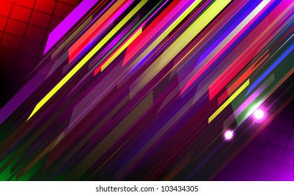 Abstract vector lines design on dark background.