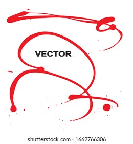 Abstract vector lines with splashes template.