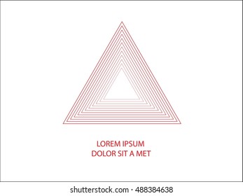 Abstract vector lines, triangular