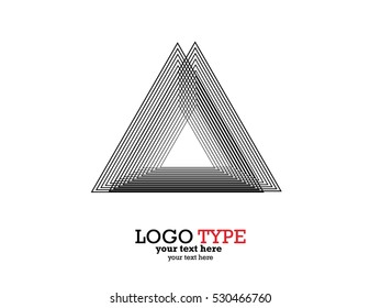 Abstract vector lines, triangular