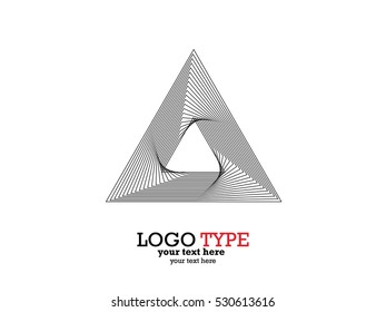 Abstract vector lines, triangular
