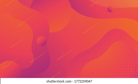 Abstract vector liquid form pattern background with geometric shapes. Trend illustration with gradients for landing pages, web design, banners.