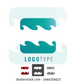 Logo de vector abstracto, líquido o flujo de gas. Icono de aplicación moderna.