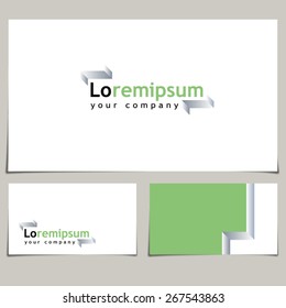 Abstract Vector Logo with Business Card Template