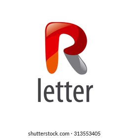 Abstract vector logo cartoon letter R