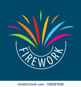 Abstract vector logo for the celebrations and fireworks
