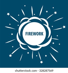 Abstract vector logo a cloud and sparks