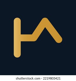 Abstract Vector Logo Combines House And The Letter H. Usable for Real Estate, Construction, Architecture and Building Logos. 