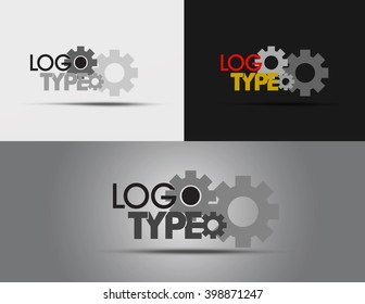 Abstract vector logo concept illustration. Auto service logo. Mechanic work template, technology, engineering, industrial sign.