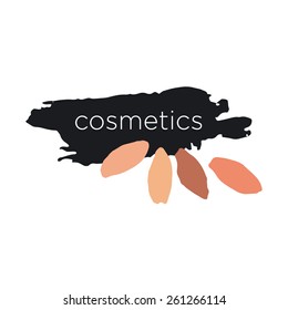 Abstract vector logo for cosmetics and makeup