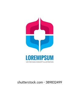 Abstract vector logo - creative concept illustration. Business geometric sign. Design element.