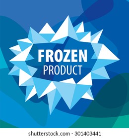 Abstract vector logo of the crystals for the frozen products