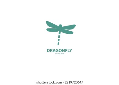 abstract vector logo design and background Dragonfly